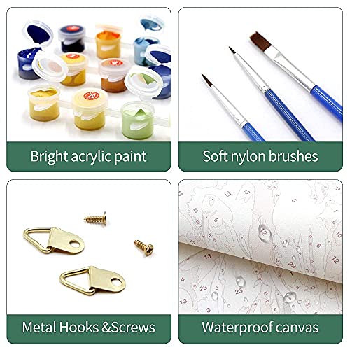 MYQF Dipingere con i Numeri Ragazza del Tatuaggio