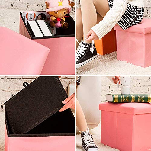 Boîte de rangement pouf et repose-pieds pliable pour petit espace