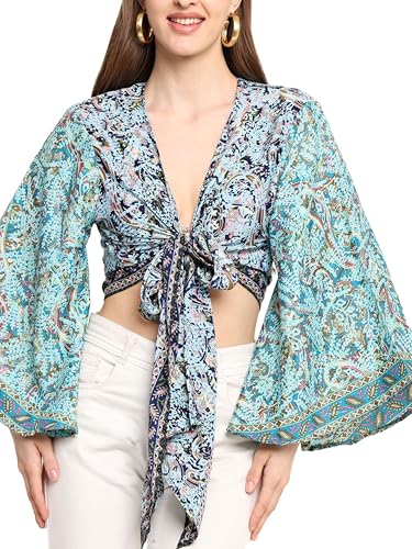 Image of KE Kanha Exports top for Women Stylish Western | wrap Tops for Woman | Perfect on Jeans Tops for Woman | Summer top | Beach Outfits Dress for Women Stylish