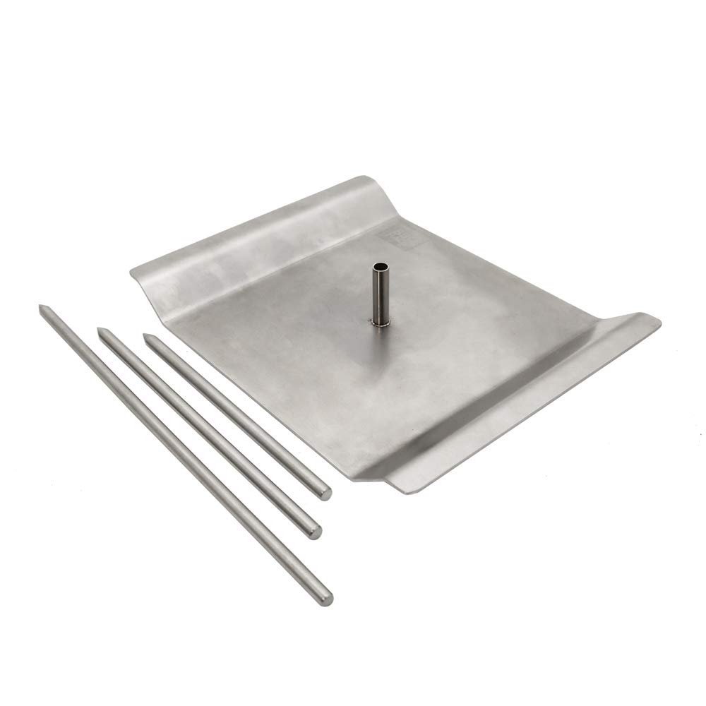 Skewer Hack by BBQ Hack, Vertical Skewer, Stainless Steel Spit Stand for Grilling, Tacos Al Pastor, Shawarma, Kebabs, and Gyros, Includes 3 Removable Spikes