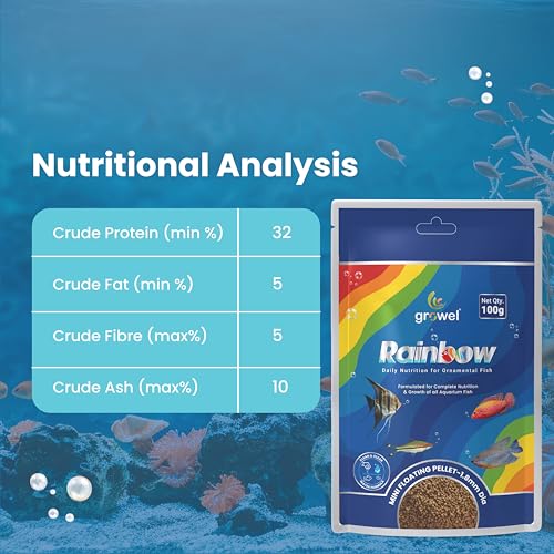 Image of Medium Floating Fish Food Pellets 100g | 5.5mm Pellet Size | Highly Digestible & Nutritious Fish Feed for All Aquarium Fish