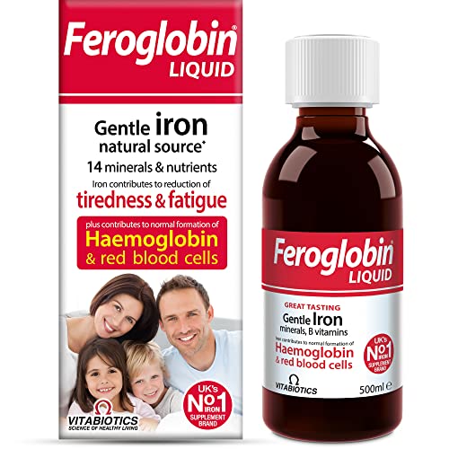 Feroglobin Gentle Iron and Nutrient Liquid Reduce Tiredness & Fatigue Maintain Health 500 ml