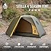 OneTigris Stella 4 Season Camping Tent Backpacking 1 Person Waterproof Lightweight Easy Setup Instant 3000mm Waterproof Rating Outdoor Hiking Tent