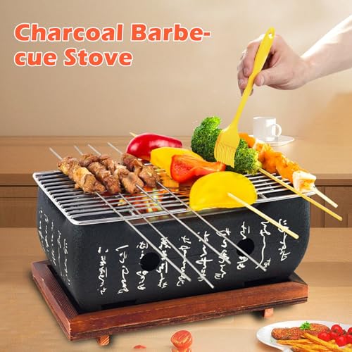 Horno rectangular de carbón para asar pescado sin ocupar espacio en casa 3