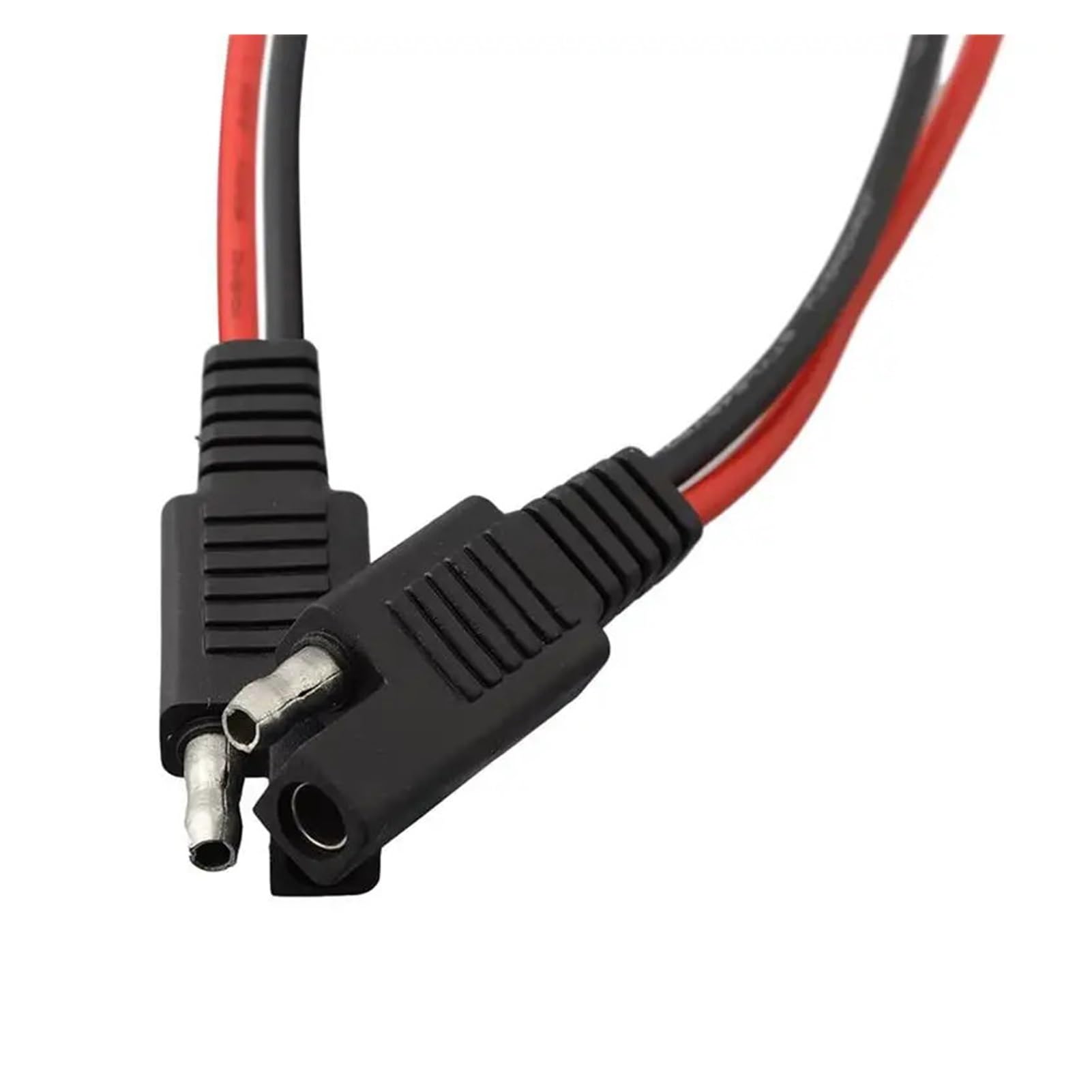 SAE Power Connector Extension Cable 14AWG 18AWG 2 Pin Male Plug for Solar Battery(1pcs,18AWG)