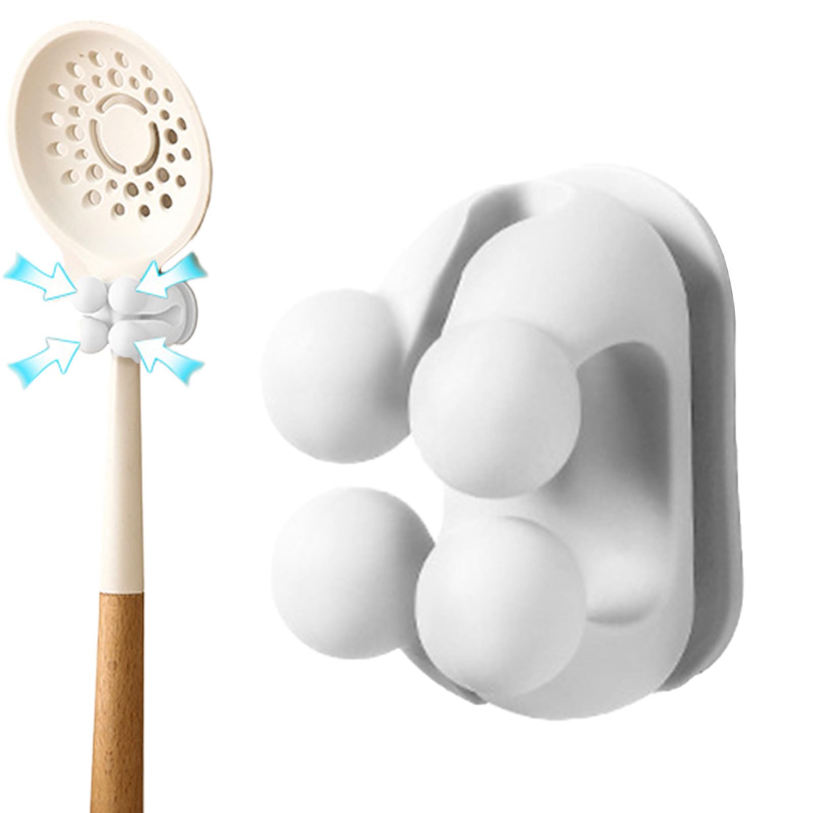 Rice Cooker Spoon Holder,Rice Spoon Holder Storage Organizer - Wall Mounted Spatulas Display Rack, Kitchen Gadgets for Cabinet Counter Restaurant Apartment