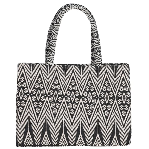 Image of LX LEKHX Women's Tote Bags Handbags Office College And Party (Multicolor-Black Shadee)