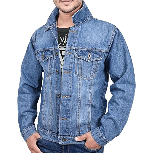 Image of A2Z Mens Jacket Fashion Denim Jacket Jeans Long Sleeves Coat Lightweight Comfortable Mens Small, Medium, Large XL XXL 3XL
