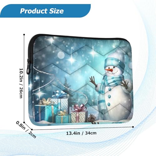 Funda impermeable para portátil 13-14 pulgadas diseño muñeco de nieve miniatura 3