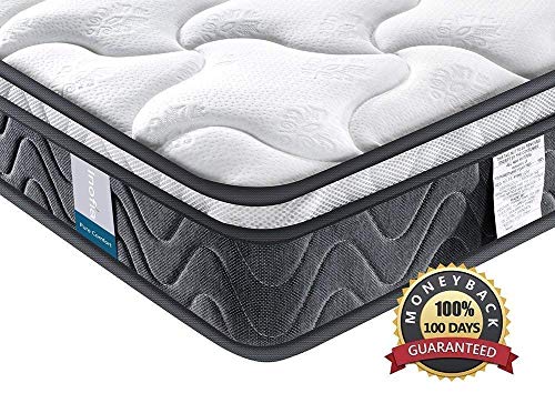 Twin XL Mattress, Inofia Super Comfort Hybrid Innerspring Mattress Set with 3D Knitted