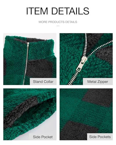 Image of BTFBM Women Sherpa Pullover Quarter Zip Long Sleeve Fluffy Soft Fleece Jackets Sweaters Sweatshirts Hoodies Outwear Coat