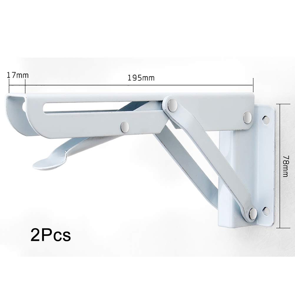 Buy 2 PCS Folding Shelf Bracket 8 Inch Heavy Duty, Stainless