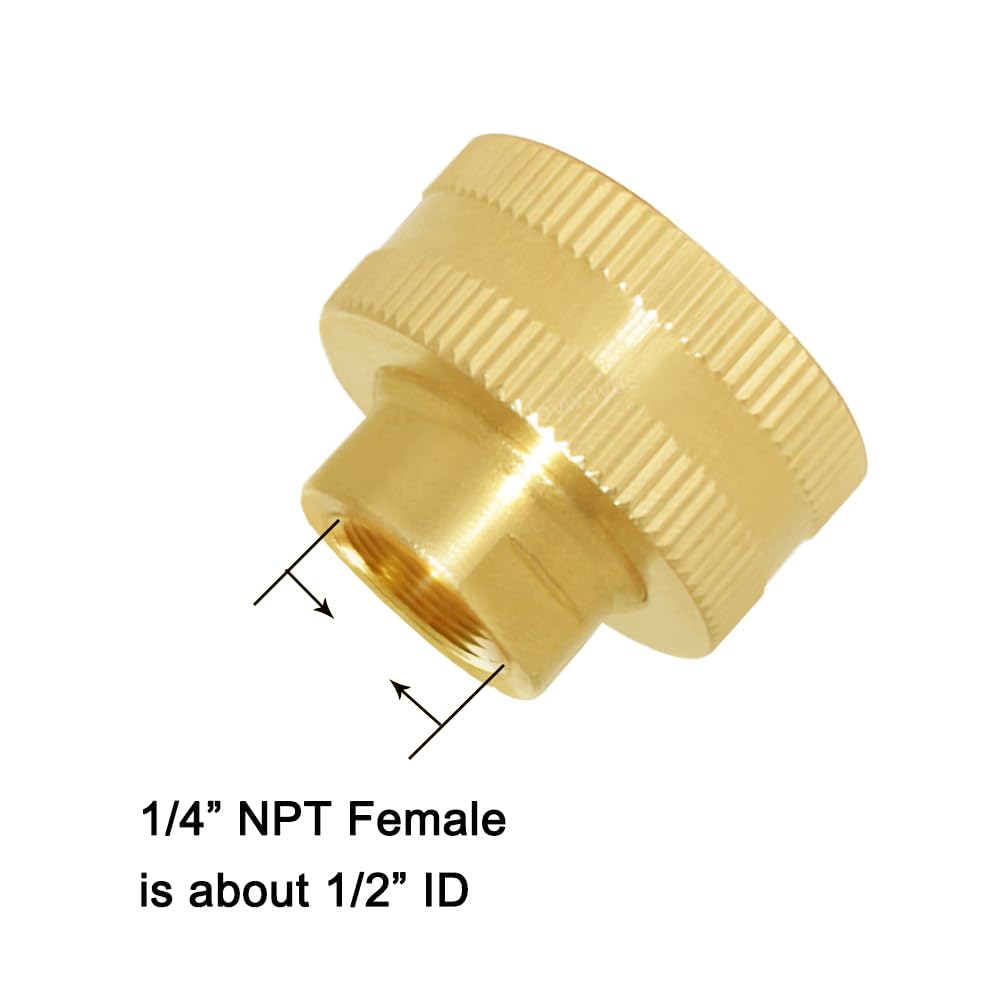 Hooshing 3 Connettori Per Tubo Da Giardino In Ottone Da 3/4 "GHT A 1/2 - Foto 10