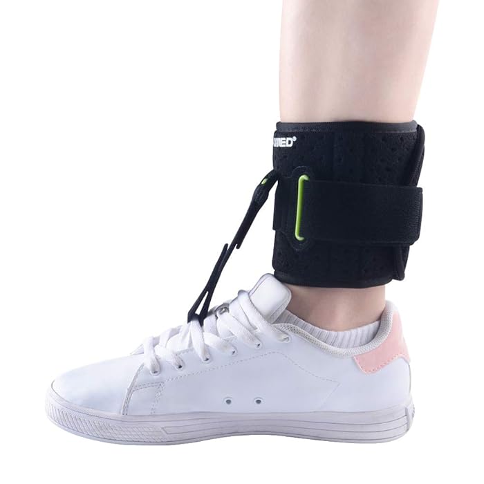 Buy KONMED Adjustable Drop Foot Brace Support Ankle Foot Orthosis AFO AFOs Strap Elevator