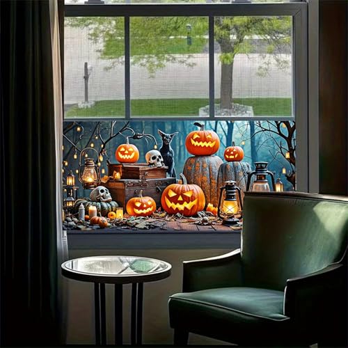 Vinilo decorativo para ventana Halloween HOMETITUTE 39.3x17.7 pulg miniatura 2