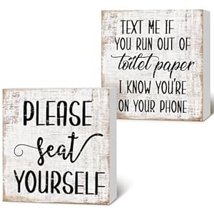 Jetec2piecesfarmhousebathroomsignsdecorwoodenboxsignfunnybathroomwallartrusticbathroomwoodplaquepleaseseatyourselfbathroomdecorforhomebathroomrestroomyellow Urban Country Home Decor Jetec 2 pieces farmhouse bathroom signs decor wooden box sign funny bathroom wall art rustic bathroom wood plaque please seat yourself bathroom decor for home bathroom restroomyellow urban country home decor