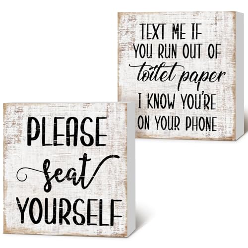 Jetec2piecesfarmhousebathroomsignsdecorwoodenboxsignfunnybathroomwallartrusticbathroomwoodplaquepleaseseatyourselfbathroomdecorforhomebathroomrestroomyellow Urban Country Home Decor Jetec 2 pieces farmhouse bathroom signs decor wooden box sign funny bathroom wall art rustic bathroom wood plaque please seat yourself bathroom decor for home bathroom restroomyellow urban country home decor