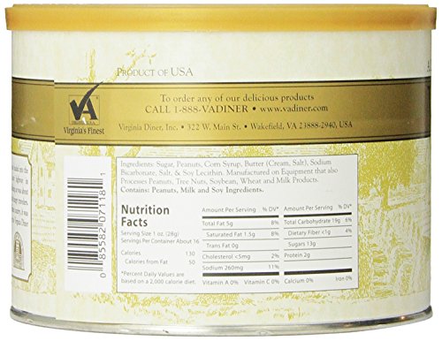 Virginia Diner Peanut Brittle, Buttery, 16-Ounce
