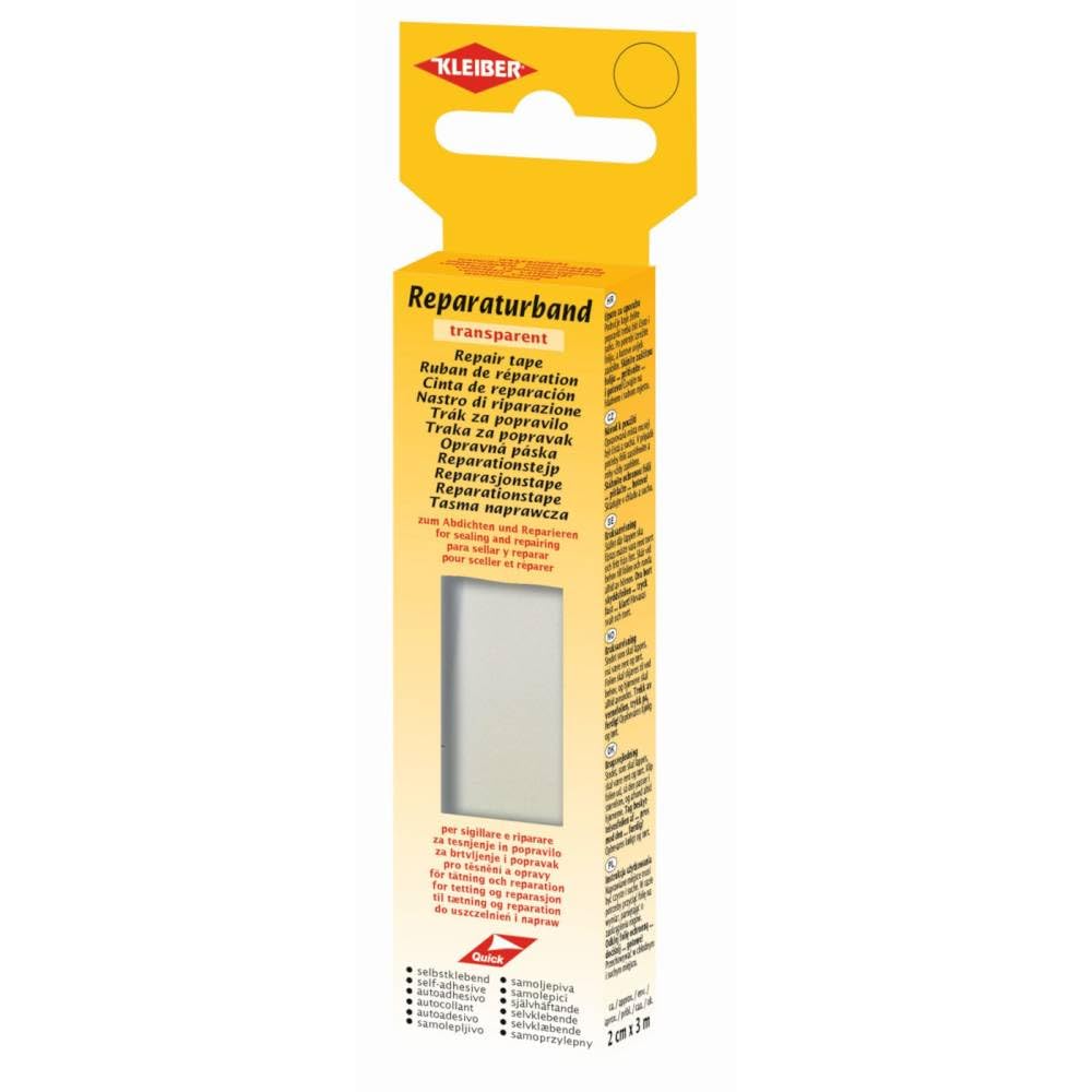 Kleiber Reparaturband selbstklebend 2cm x 3m transparent dauerhafte abdichtung Outdoor