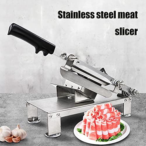 Manueller Fleischschneider, Allesschneider Aus Edelstahl Mit Fußpolster Wurstschneidemaschine Mit Einstellbare… – Bild 3