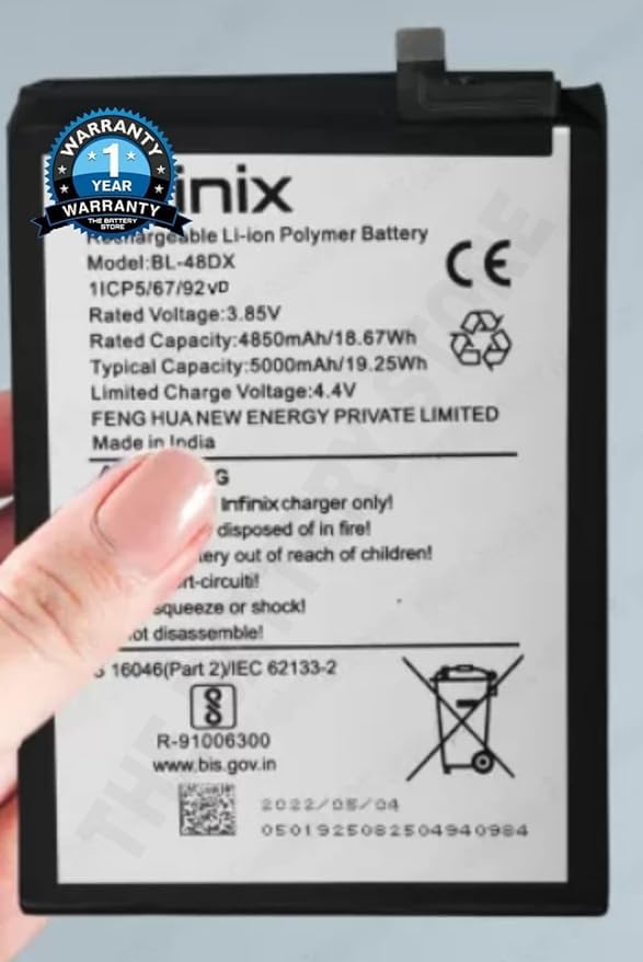 Image of THE BATTERY STORE Original BL-48DX Battery for Infinix Hot 11 2022 X675 Battery with 1 Year Warranty** (NN171)