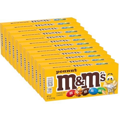 M&M'S Peanut Chocolate Candy Movie Theater Box 3.1 Ounce (Pack of 12)