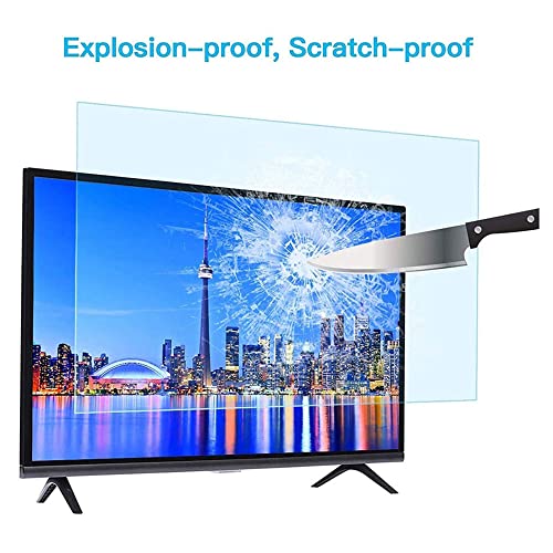 XRRX 43-65 Inch TV Screen Protector, Frosted Matte Anti Glare Outdoor/Indoor Anti Blue LightDustproof Filter Film, Relieve Eye Strain and Sleep Better, for LCD、LED、4K OLED / 58in 1269x721mm