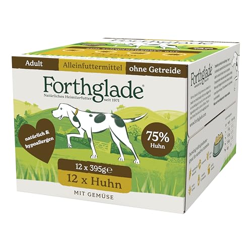 Forthglade Cibo umido per cani (12 ciotole da 395 g), cibo senza ...