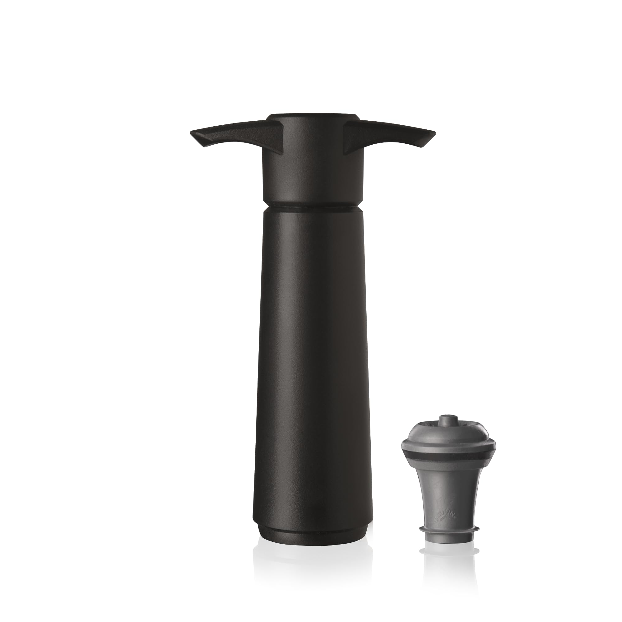 Vacu Vin The Original Wine Saver Pump and Wine Preserver with Wine Stoppers Vacuum Sealer. Wine Pump and Wine Vacuum Stopper are Black. Wine Set Keeps Wine Fresher for Longer.
