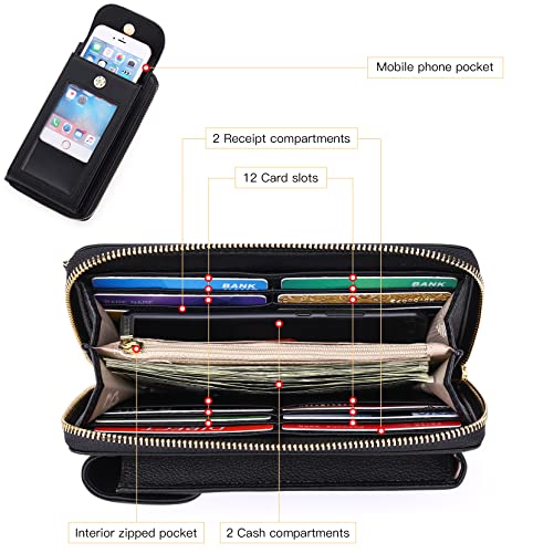 FALAN MULE Small Cell Phone Crossbody Bag Purse for Women, PU Leather Wallet Purse…4