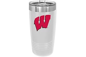 University of Wisconsin 20oz Double Walled White Acrylic Athletics Tumbler