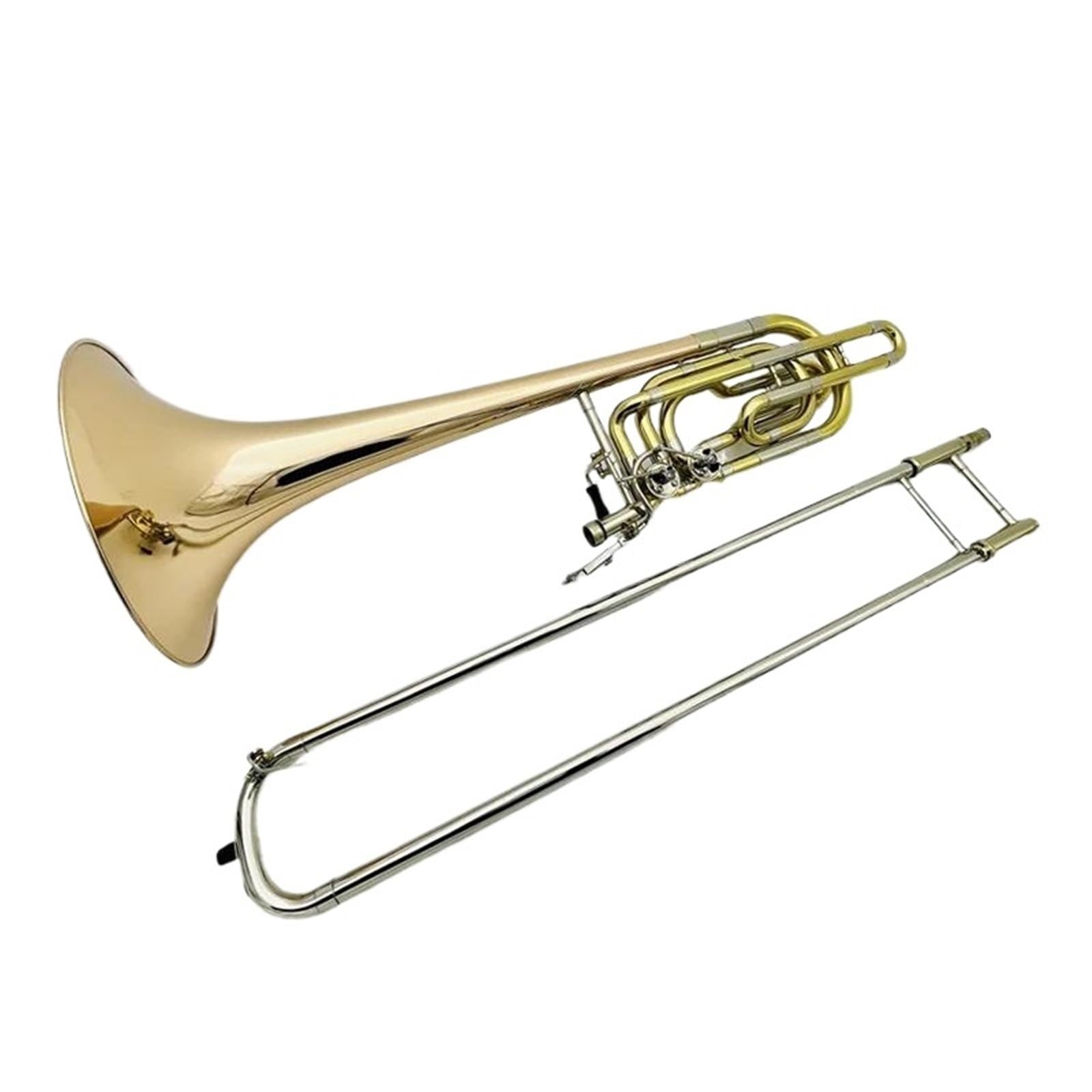 Standard Puzon Instrumenty Muzyczne Bb F Puzon Dwutłokowy Instrument Muzyczny Z Brązu Fosforowego Powlekany Mosiężnie Z Futerałem