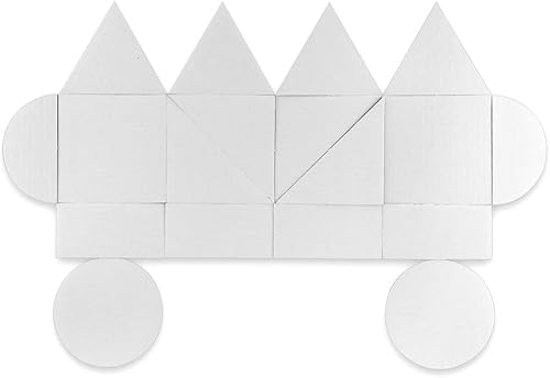 Miniatura 2 de Hygloss Formas geométricas corrugadas ideales para artes y manualidades, bueno para el hogar o la actividad STEM para niños, surtido educativo,