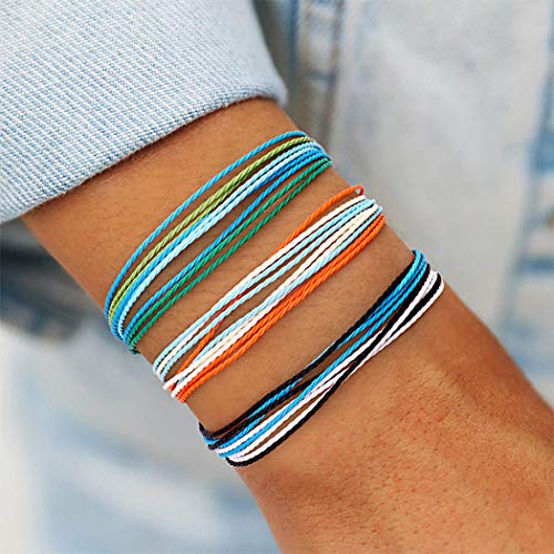 Starain 16Pcs Colorful String Bracelets For Women Girls Beach Handmade Waterproof Braided Rope Bracelets Set Adjustable #TOP2