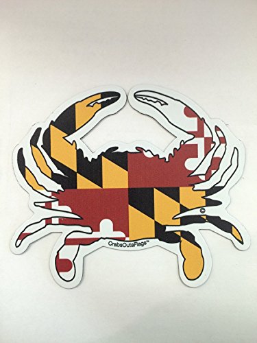 Imán decorativo cangrejo bandera de Maryland miniatura 2
