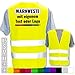 Produktbild Warnweste selbst gestalten mit eigenem Aufdruck * Bedruckt mit Name Text Bild Logo Firma, Farbe & Größe:Gelb/Größe XL/XXL, Position & Druckart:Rücken/Premium-Druck