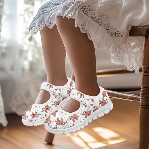 Kids Shoes Boys Girls Mesh Casual Sneaker Comfort Lightweight Travel Walking Shoe for Birthday Dance Party White Sole Size 11-154