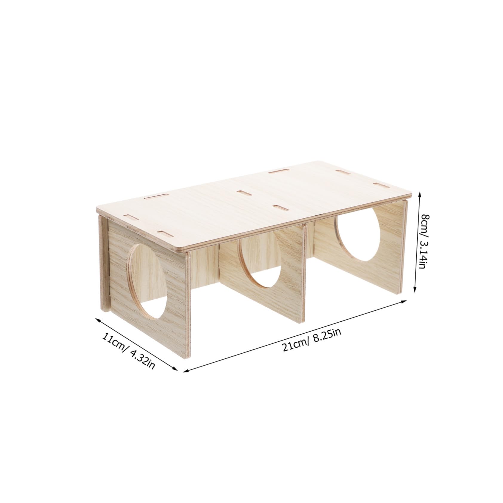 KOMBIUDA Casetta in Legno per Design Trasparente e Due Stanze Criceti