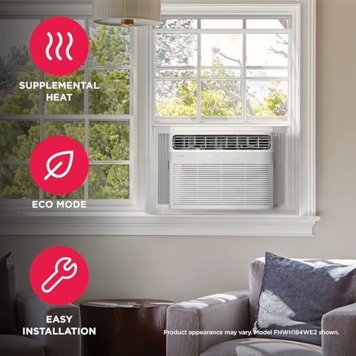 Image of Frigidaire 208v /230v 18000 BTU Smart Window Air Conditioner with 16000 BTU Heater, Dehumidifier, Wi-Fi & Remote Control, Quiet AC Unit for Home Heating Cooling, Cools Up To 1000 Sq Ft
