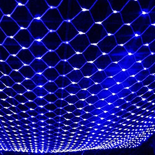 Image of LED Net Mesh String Lights, 9.8Ft X 6.6Ft, 192 LEDs, Still Modes Diwali Decor with Diwali Lights for Home Decoration! LED Diwali Light, LED Lights for Home Decoration (3x2 Net Blue)