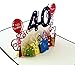 iGifts And Cards 3D Pop Up Happy 40th Birthday Card – Bursting with Presents! Fun and Unique Fortieth Card for Mom, Dad, Husband, Wife, Men or Women – Cute 40th Birthday Gift, 5