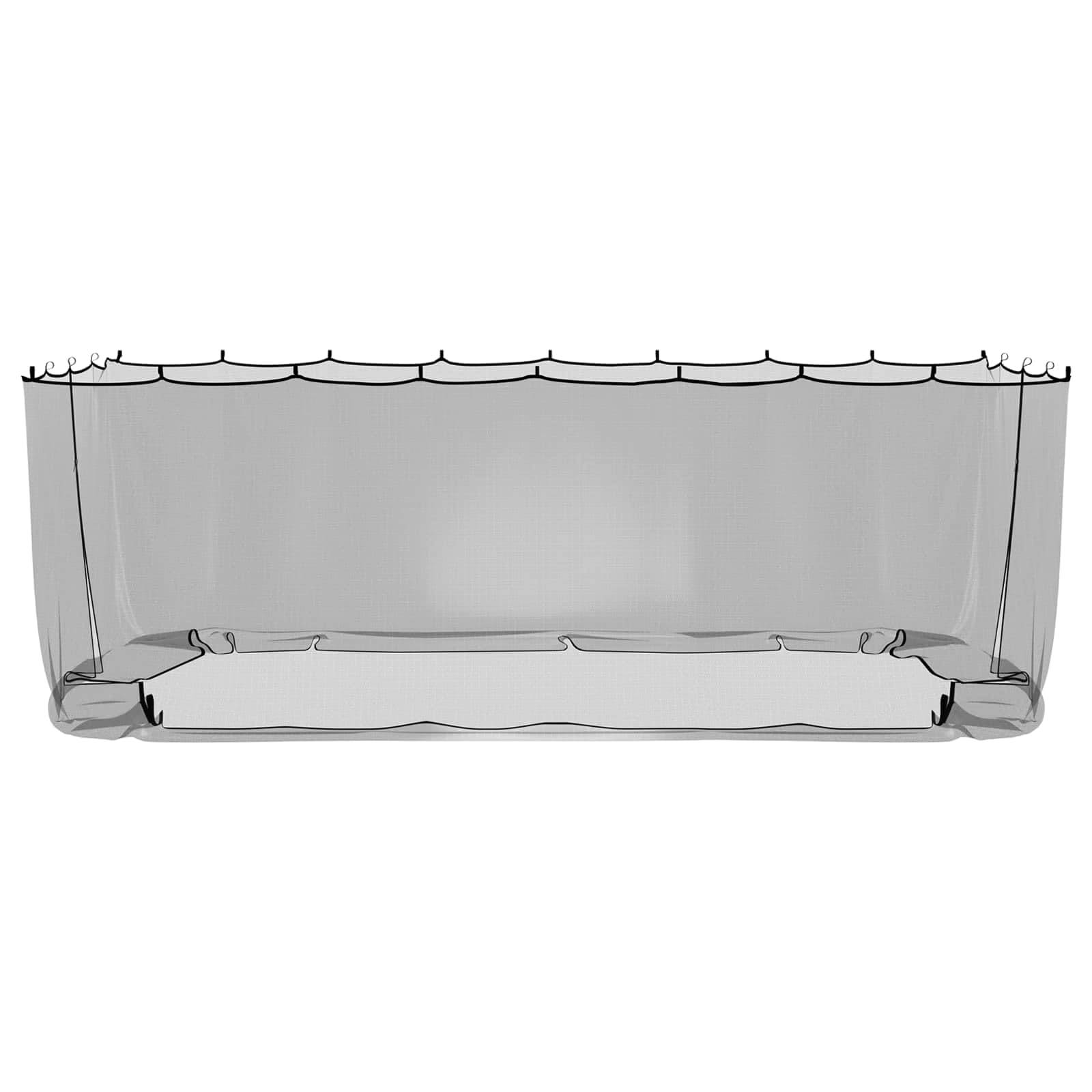 vidaXL Zanzariera per gazebo 220 mesh Nero 6 x 3 x 2 m Poliestere