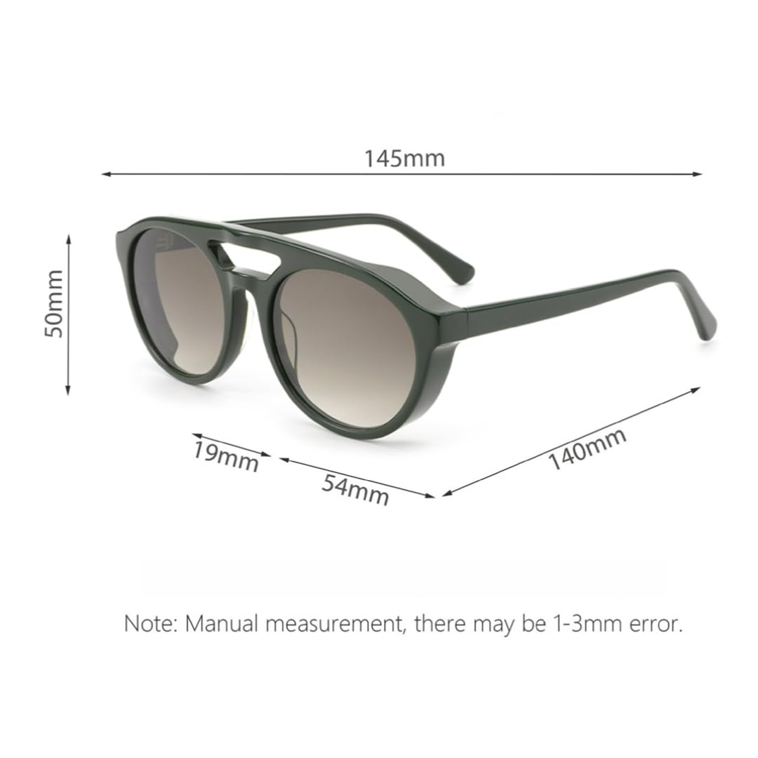Gafas de sol redondas vintage para hombre y mujer con lentes degradadas polarizadas UV400.