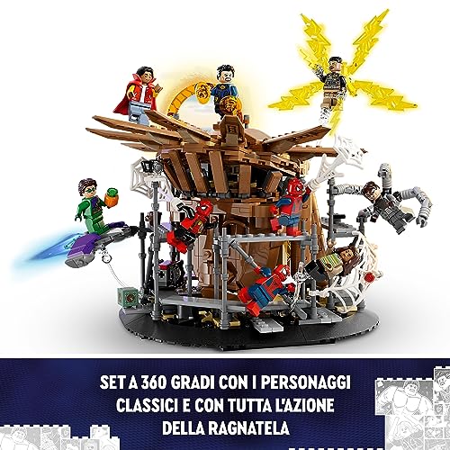 | Marvel La Battaglia Finale di Spider-Man, Ricrea la Scena di Spider-Man: No Way Home con 3 Peter Parker e le Minifigure di Sandman, Doctor Strange, Green Goblin, Electro, Ned e MJ 76261 - Lego - Immagine 4