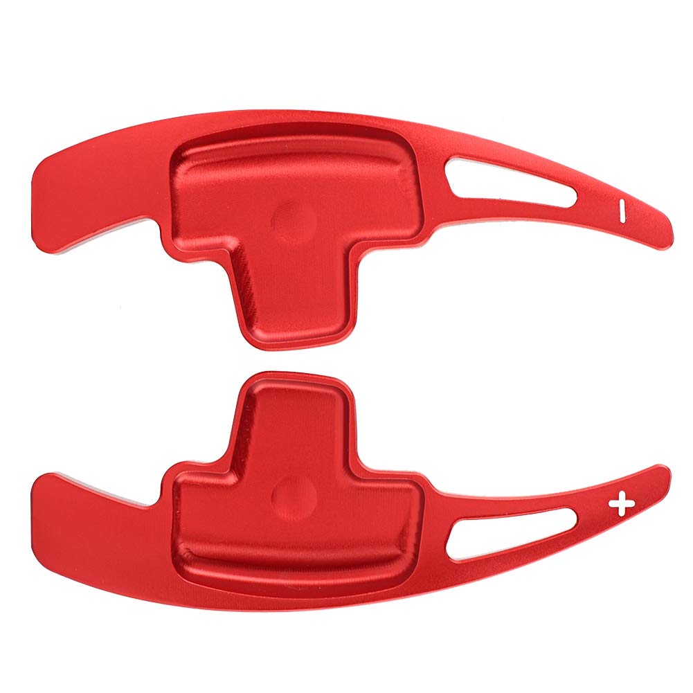Dioche Palette d'extension de Palette￼ Extensions de Palettes de Changement de Vitesse de Volant de Voiture en Aluminium 2014 pour Classe ABER (rouge)