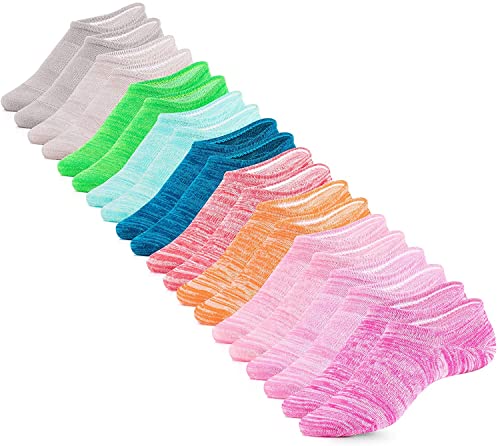 Image of IDEGG No Show Socks Women 10 Pairs Low Cut Anti-Slid Novelty Athletic Casual Invisible Liner Socks