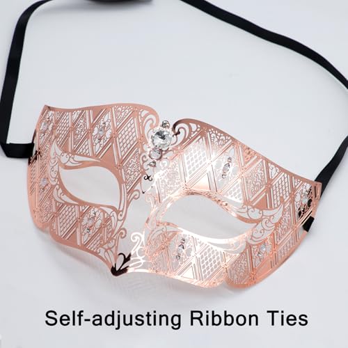 Image of Coddsmz Couples Venetian Masquerade Mask Set Luxury Style Princess Party Mask for Couples Women and Men Mardi Gras Masks