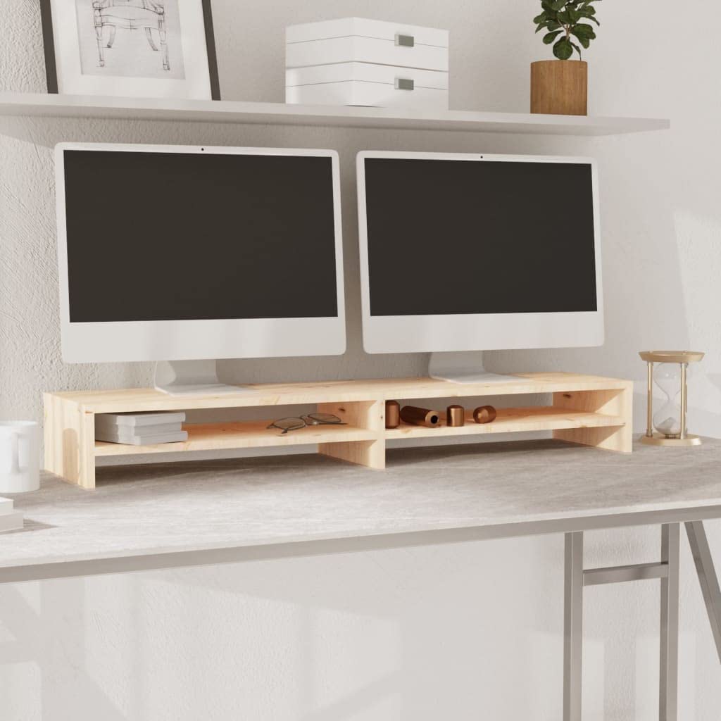 Konsola telewizyjna, pokój zabaw, sypialnia, meble multimedialne, konsola, stojak na monitor, 100 x 24 x 13 cm, lite drewno sosnowe, nadaje się do salonu, sypialni