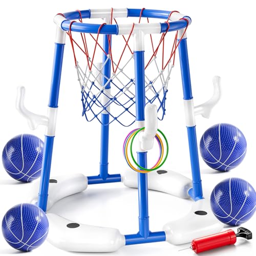 JUKUDAHU Swimming Pool Basketball Hoop Toy for Kids 2 3 4 5 6 Years Old - Floating Pool Basketball Game Toys...
