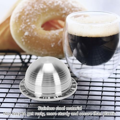Cialde Caffè Riutilizzabili per Plus, Capsula in Acciaio Inossidabile 304 con Kit Completo, Filtro Caffè Ricaricabile per Macchina - Preparazione Personalizzata & Sostenibile